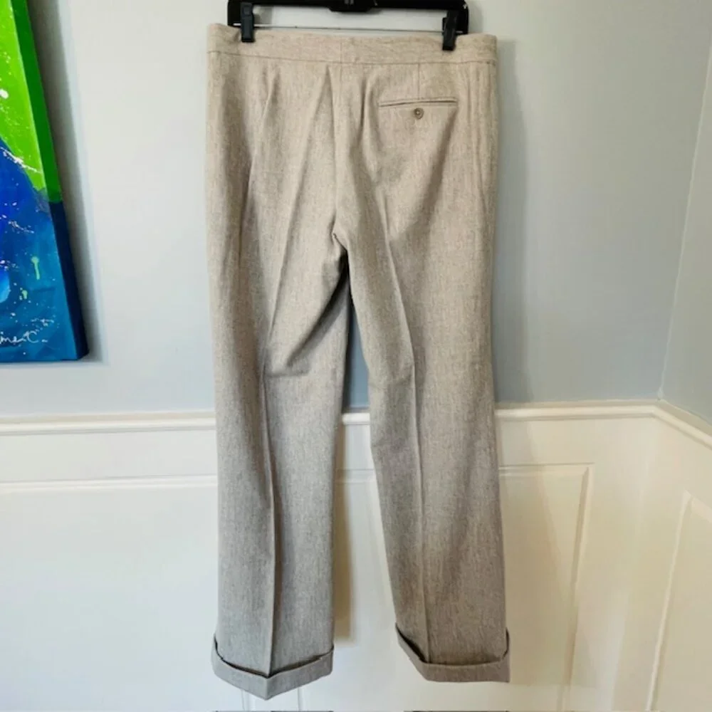 Ralph Lauren Black Label Women's Wool & Cashmere Wide Leg/Flare Pants Gray 10 - Picture 6 of 10